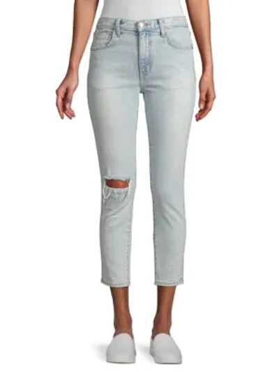 Shop Current Elliott Vintage Slim Fit Cropped Jeans In Destroy Century