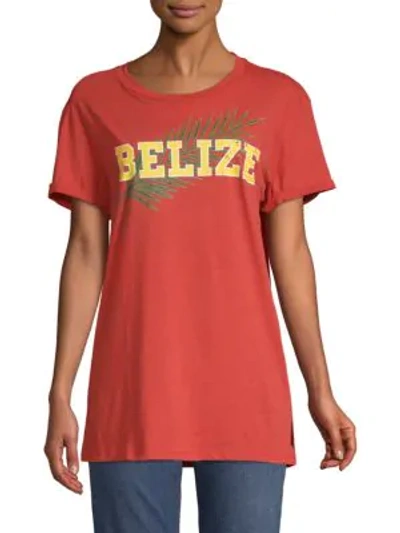 Shop Chrldr Belize Cotton Tee In Tomato