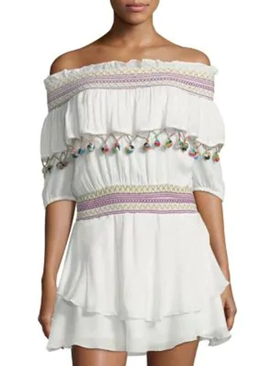 Shop Red Carter Mira Off-the-shoulder Cover-up Dress In Ivory