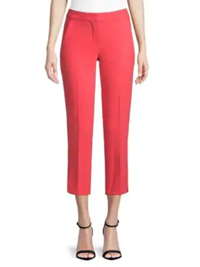 Shop Max Mara Alpe Cropped Pants In Coral