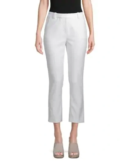 Shop Rebecca Taylor Textured Cropped Pants In Snow