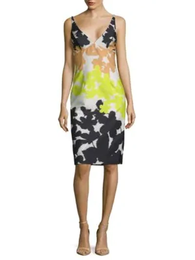 Shop Milly Liz Sleeveless Print Dress In Neutral Multi