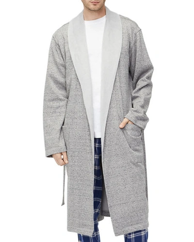 Shop Ugg Men's Robinson Two-tone Robe In Gray