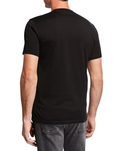 Shop Givenchy Men's Distressed Logo T-shirt In Black