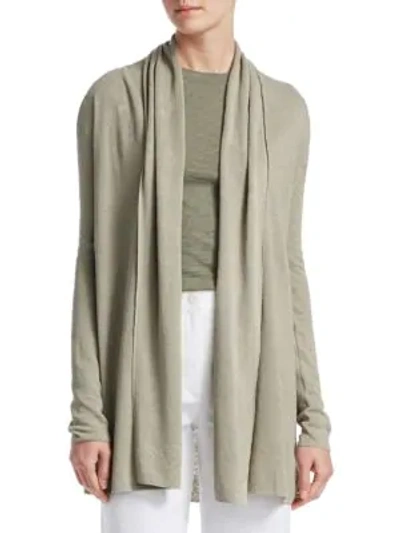 Shop Theory Open Front Cardigan In Washed Khaki