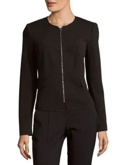 Shop Calvin Klein Classic Full Zip Jacket In Black