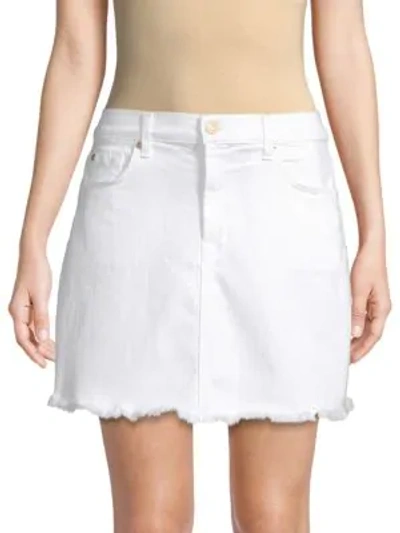 Shop 7 For All Mankind A-line Mini Skirt In White