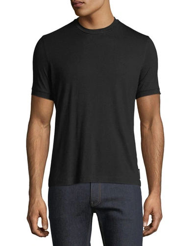 Shop Emporio Armani Basic Crewneck T-shirt In Black