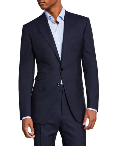 Shop Tom Ford Men's O'connor Peak-lapel Two-piece Suit In Navy