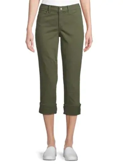 Shop Nydj Cropped Skinny Jeans In Topiary
