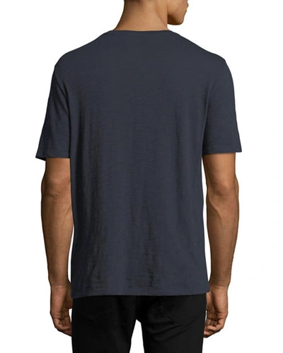 Shop Vince Short-sleeve Slub T-shirt In Coastal