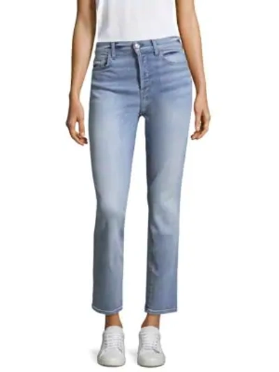 Shop 7 For All Mankind Edie Ankle Straight Jeans In Blue
