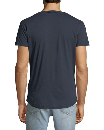 Shop Orlebar Brown Men's Ob-v V-neck T-shirt In Navy