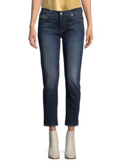 Shop 7 For All Mankind Cropped Straight Leg Jeans In Moreno