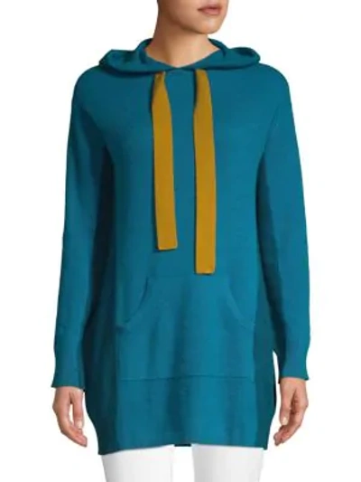 Shop Naadam Fortuna Cashmere Pullover In Teal