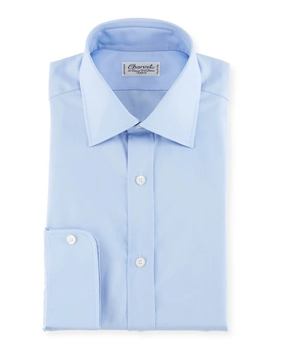 Shop Charvet Poplin Dress Shirt, Blue