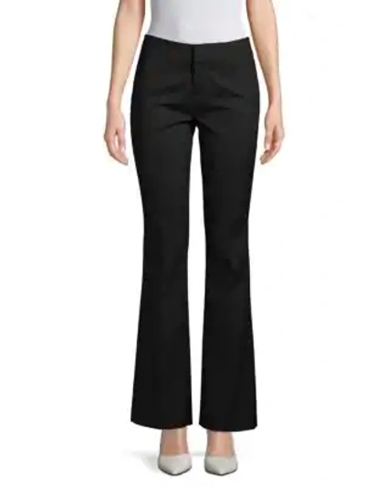Shop Saks Fifth Avenue 5th Ave Mid-rise Bootcut Pants In Black