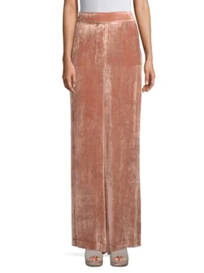 Shop Alice And Olivia Racquel Wide-leg Pants In Rose Tan