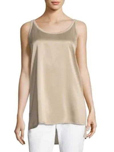 Shop Lafayette 148 High-low Tank Top In Umber