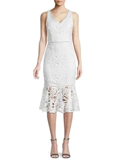Shop Alexia Admor Midi Lace Dress In Ivory