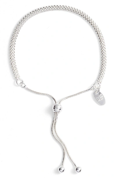 Shop Argento Vivo Mesh Slider Bracelet In Silver