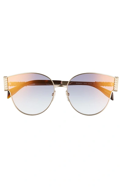 Shop Moschino 61mm Special Fit Cat Eye Sunglasses - Gold/ Havana