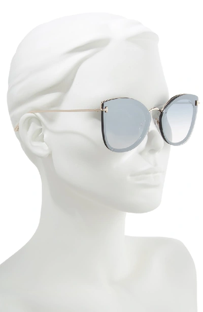 Shop Tom Ford 62mm Oversize Butterfly Sunglasses In Shiny Black/ Rose Gold/ Silver
