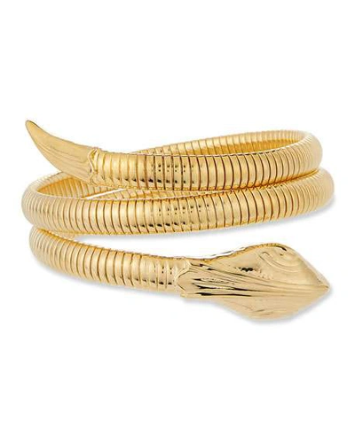 Shop Gas Bijoux Flexible Serpent Bracelet In Gold