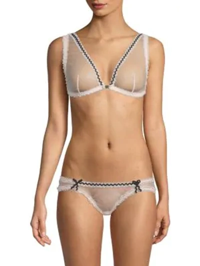 Shop Mimi Holliday Mesh Triangle Bra In Nude