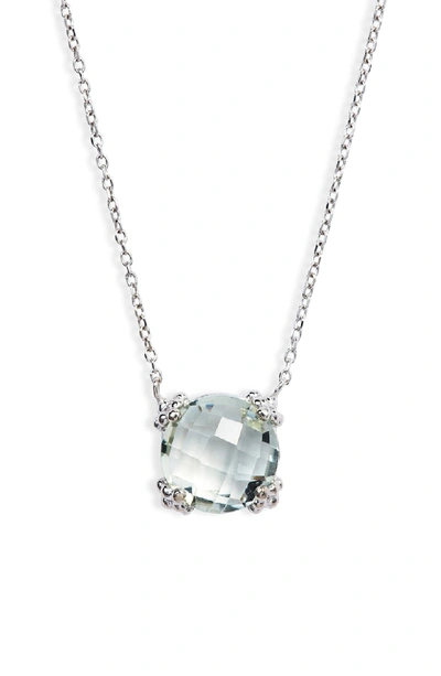 Shop Anzie Dew Drop Cluster Topaz Pendant Necklace In Green Amethyst