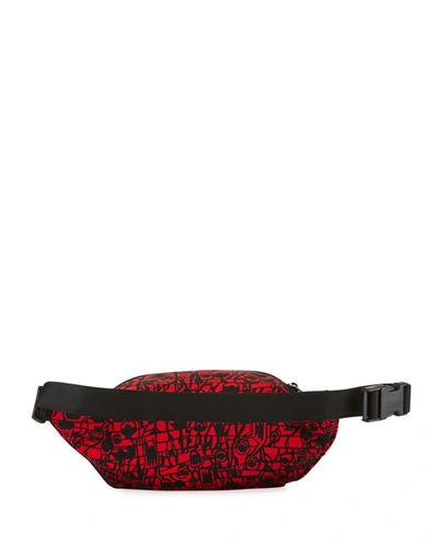 Shop Givenchy Men's Light 3 Belt Bag/fanny Pack In Black/red