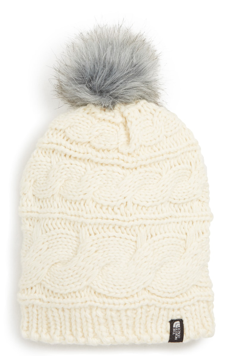 the north face triple cable pom beanie