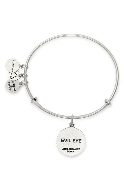 Shop Alex And Ani Evil Eye Adjustable Wire Bangle (nordstrom Exclusive) In Silver