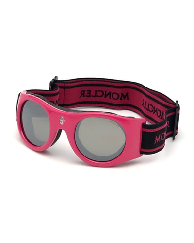 Shop Moncler City Goggles In Pink