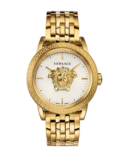 Shop Versace Men's 43mm Palazzo Empire Watch, Gold In White