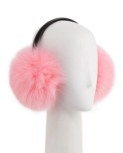 Shop Gorski Fox Fur Earmuffs In Pink