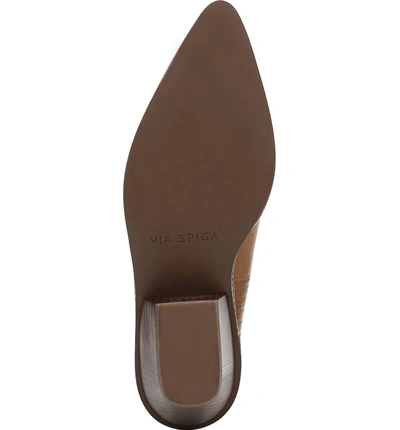 Shop Via Spiga Farly Water Resistant Bootie In Tan Leather