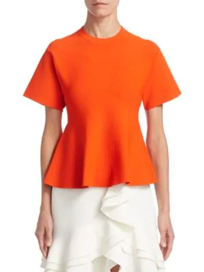 Shop Proenza Schouler Peplum Top In Coral