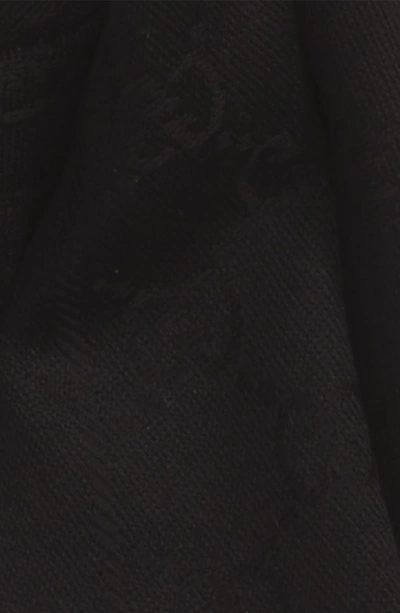 Shop Gucci Gg Jacquard Wool Scarf In Black