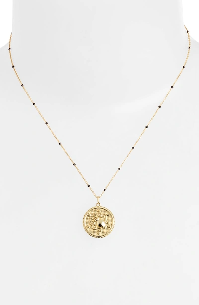 Shop Argento Vivo Zodiac Pendant Necklace In Aquarius
