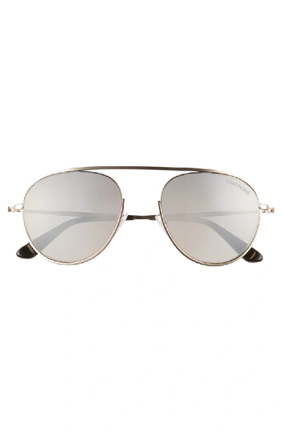 Shop Tom Ford Keith 55mm Metal Aviator Sunglasses - Rose Gold/ Smoke/ Silver