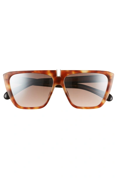 Shop Givenchy 58mm Flat Top Sunglasses - Havana Orange/ Black