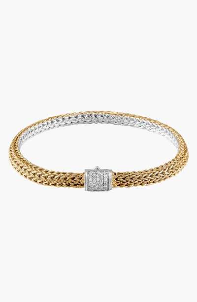 Shop John Hardy 'classic Chain' Extra Small Bracelet In D.14 18kyss
