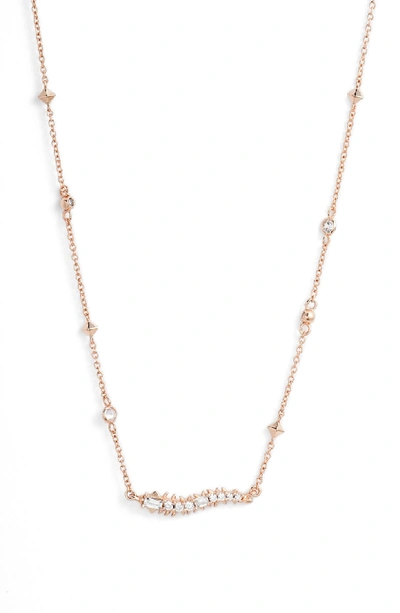 Shop Kendra Scott Kim Adjustable Necklace In Rose Gold