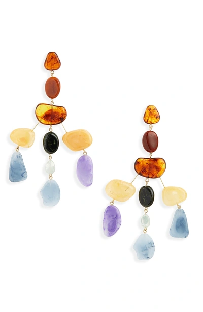 Shop Cult Gaia Sloane Earrings In Amber Multi
