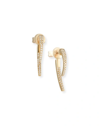 Shop Ef Collection 14k Gold Diamond Hook Earrings