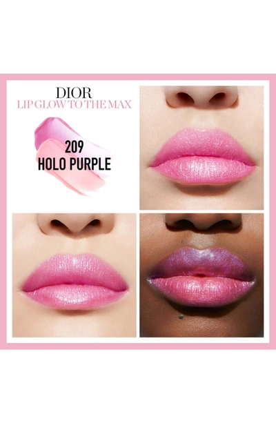 Shop Dior Lip Glow To The Max Hydrating Color Reviver Lip Balm In 209 Purple/ Holographic