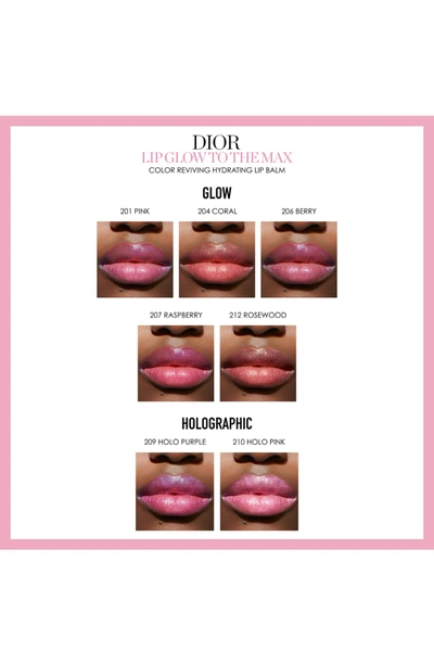 Shop Dior Lip Glow To The Max Hydrating Color Reviver Lip Balm In 209 Purple/ Holographic