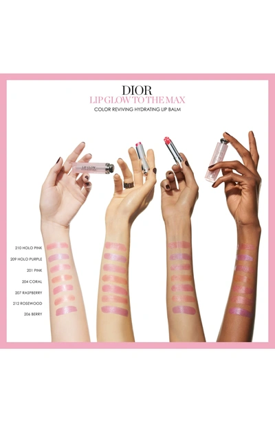 Shop Dior Lip Glow To The Max Hydrating Color Reviver Lip Balm In 209 Purple/ Holographic