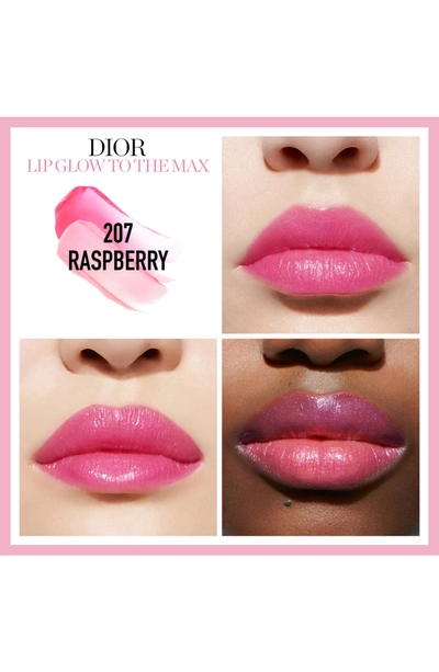 Shop Dior Lip Glow To The Max Hydrating Color Reviver Lip Balm In 207 Raspberry/ Glow